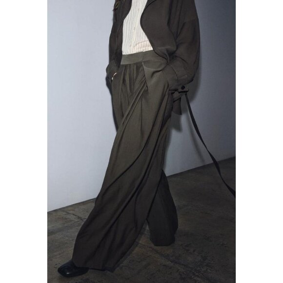 ZARA ZW COLLECTION FRONT PLEAT TROUSERS - Picture 7 of 9